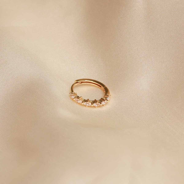 Astrid & Miyu Navette Hoop 11.5mm In Gold