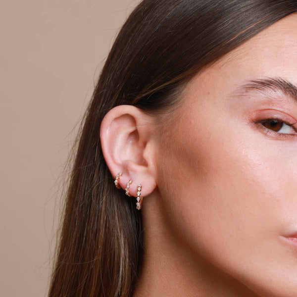 Astrid & Miyu Navette Hoop 11.5mm In Gold