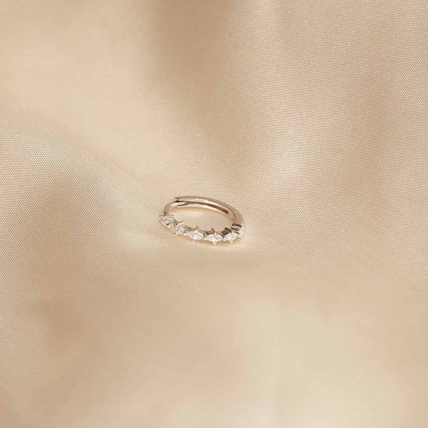 Astrid & Miyu Navette Hoop 11.5mm In Silver