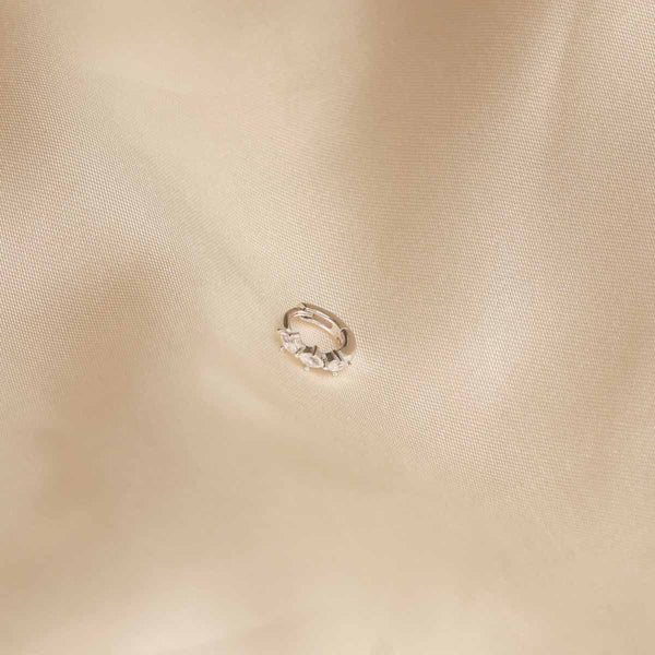 Astrid & Miyu Navette Hoop 6.5mm In Silver