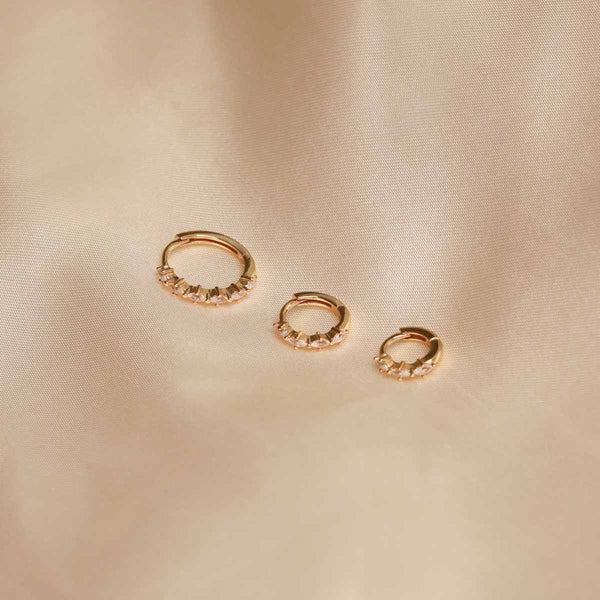 Astrid & Miyu Navette Hoop 8mm In Gold