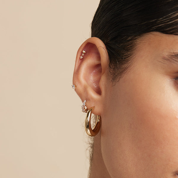 Astrid & Miyu Pear Cluster Stud Earrings In Gold