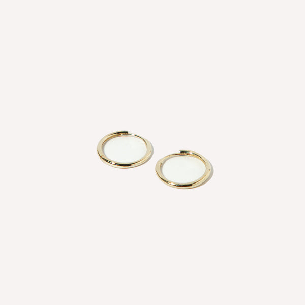 Astrid & Miyu Simple 12mm Hoops In Solid Gold