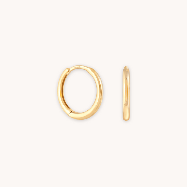 astrid & miyu Simple Hoops in Solid Gold