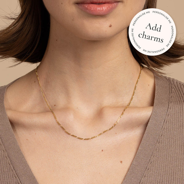 Astrid & Miyu Soho Chain Necklace In Solid Gold