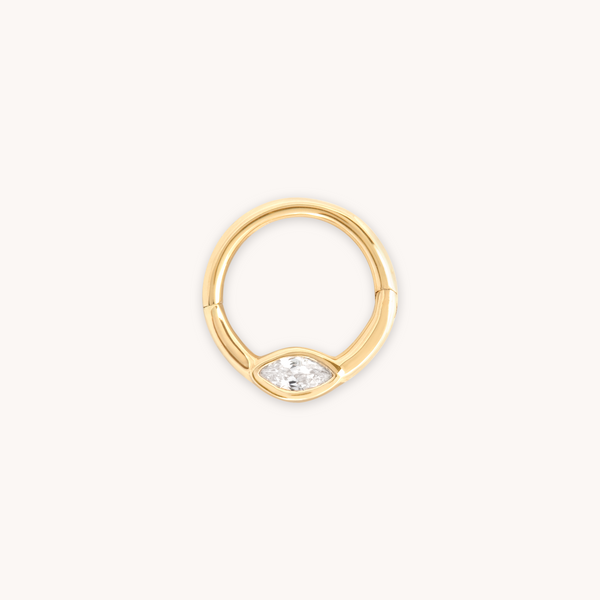 astrid & miyu Solid Gold Marquise Daith Hoop