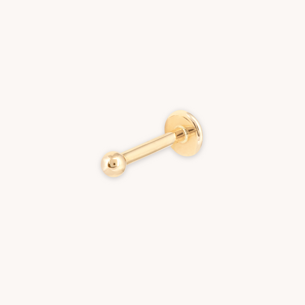 astrid & miyu Solid Gold Small Ball Piercing Stud
