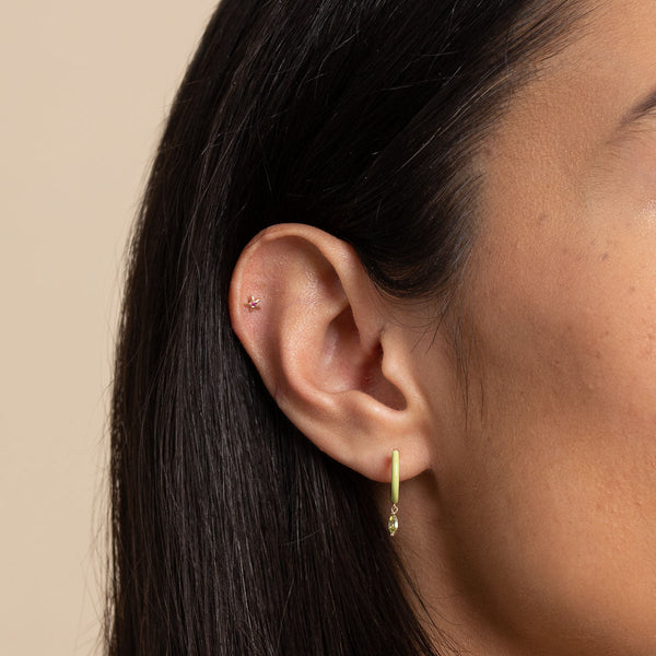 Astrid & Miyu Starfish Piercing Stud In Solid Gold