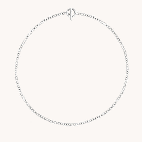 astrid & miyu T-Bar Chain Necklace in Silver