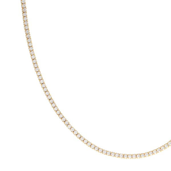Astrid & Miyu Tennis Chain Necklace In Gold