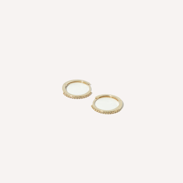 Astrid & Miyu Topaz 12mm Hoops In Solid Gold