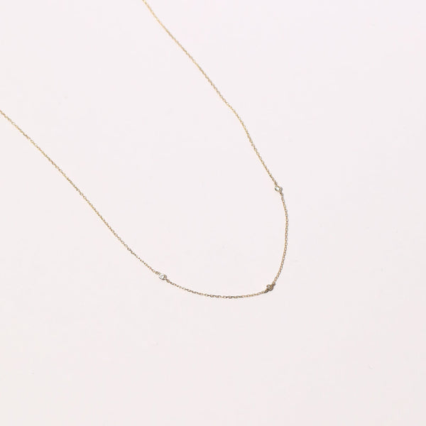 Astrid & Miyu Topaz Charm Necklace In Solid Gold