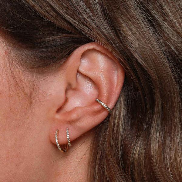 Astrid & Miyu Topaz Hoops In Solid Gold