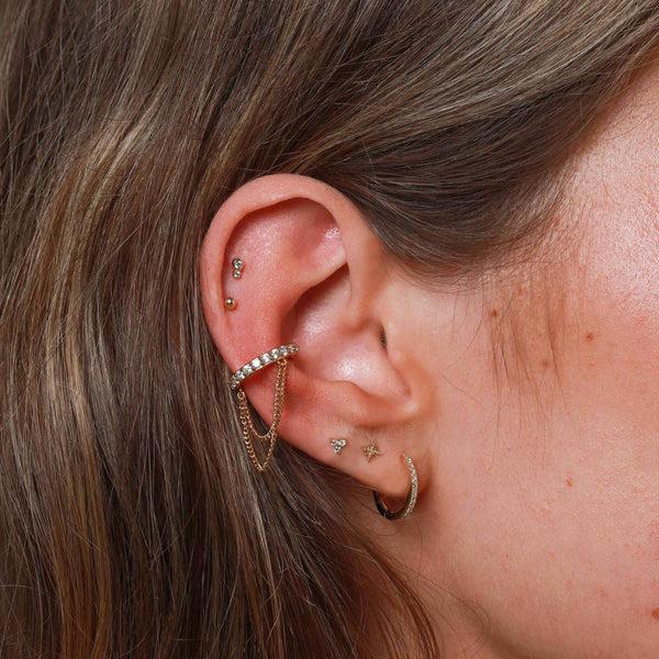 Astrid & Miyu Topaz Hoops In Solid Gold