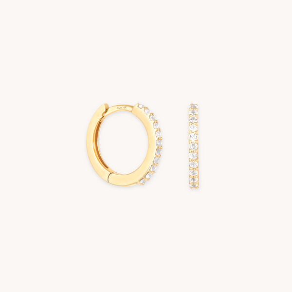 astrid & miyu Topaz Hoops in Solid Gold