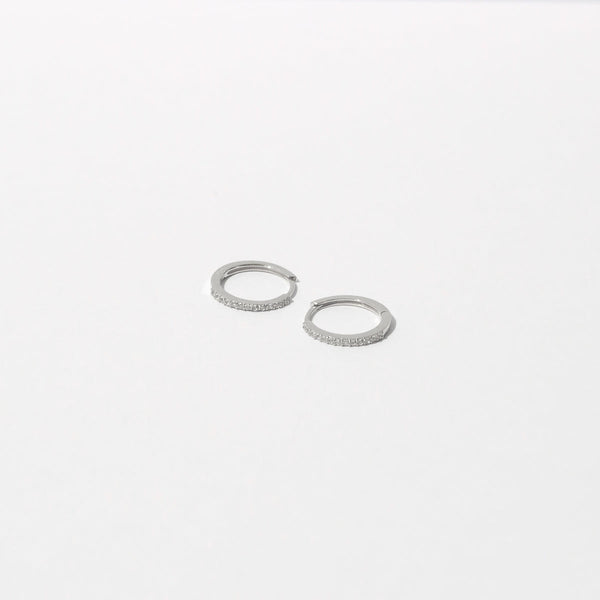 Astrid & Miyu Topaz Hoops In Solid White Gold