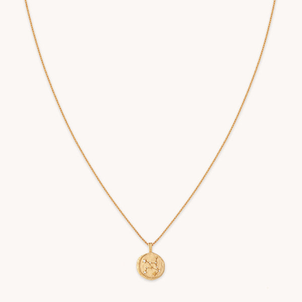 astrid & miyu Virgo Zodiac Pendant Necklace in Gold