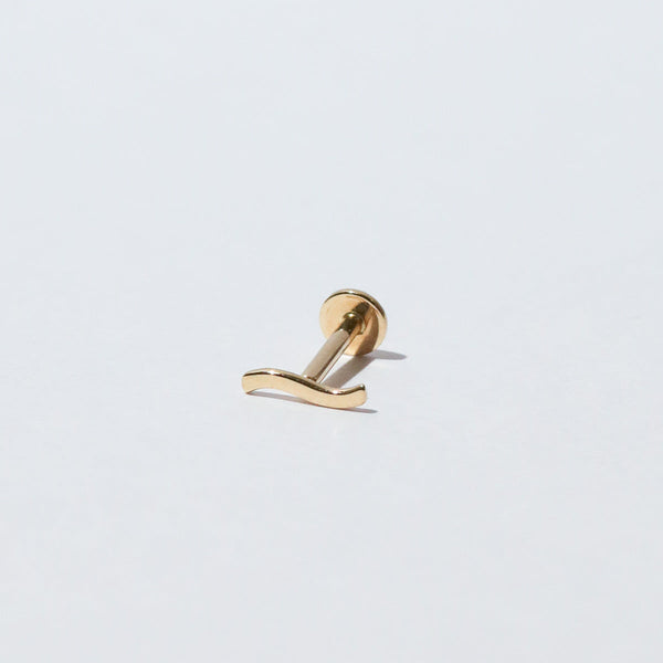 Astrid & Miyu Wave Piercing Stud In Solid Gold