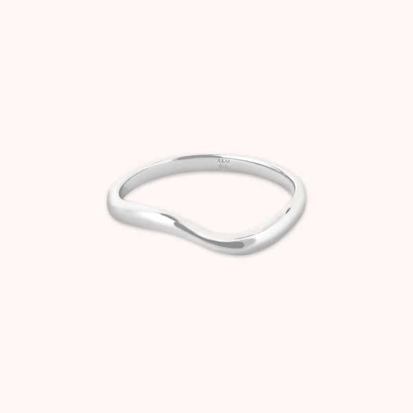 Astrid & Miyu Wave Ring In Silver