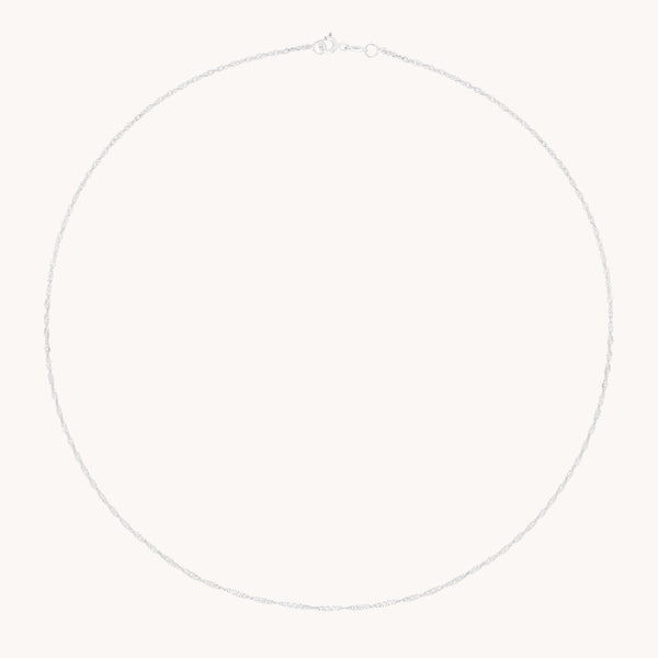 astrid & miyu Bold Astrid Chain Necklace in Solid White Gold