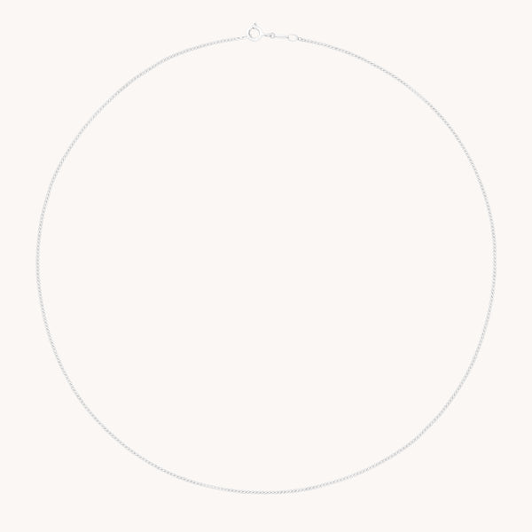 astrid & miyu Bold Miyu Chain Necklace in Solid White Gold