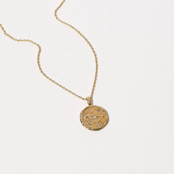 Astrid & Miyu Capricorn Zodiac Pendant Necklace In Gold
