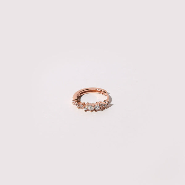Astrid & Miyu Celestial Crystal 11.5mm Hoop In Rose Gold