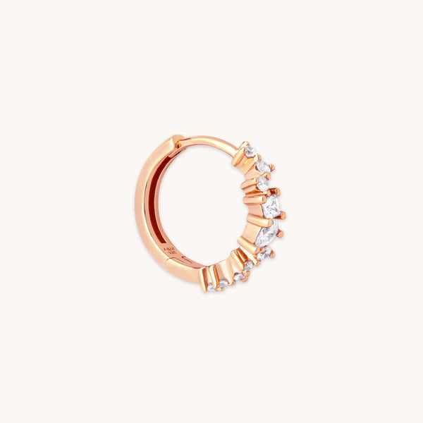astrid & miyu Celestial Crystal 11.5mm Hoop in Rose Gold