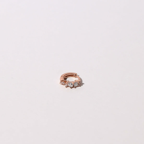 Astrid & Miyu Celestial Crystal 6.5mm Hoop In Rose Gold