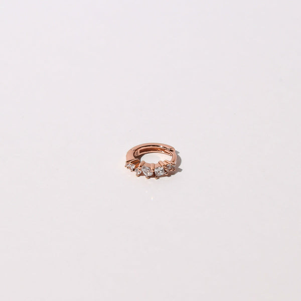 Astrid & Miyu Celestial Crystal 8mm Hoop In Rose Gold