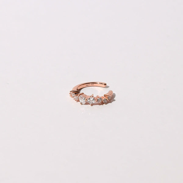 Astrid & Miyu Celestial Crystal Ear Cuff In Rose Gold