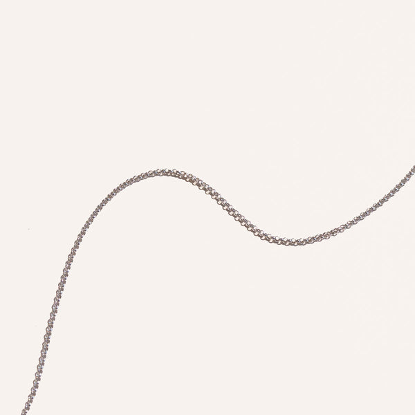 Astrid & Miyu Chelsea Chain Necklace In Solid White Gold