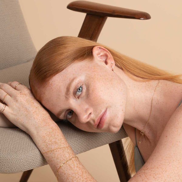 Astrid & Miyu December Tanzanite Birthstone Earrings In Solid Gold