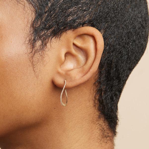 Astrid & Miyu Infinite Topaz Pavé Hoops In Solid Gold