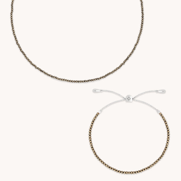 astrid & miyu Ironstone Gemstone Gift Set in 9k White Gold