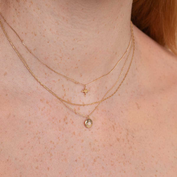 Astrid & Miyu June Moonstone Birthstone Necklace In Solid Gold