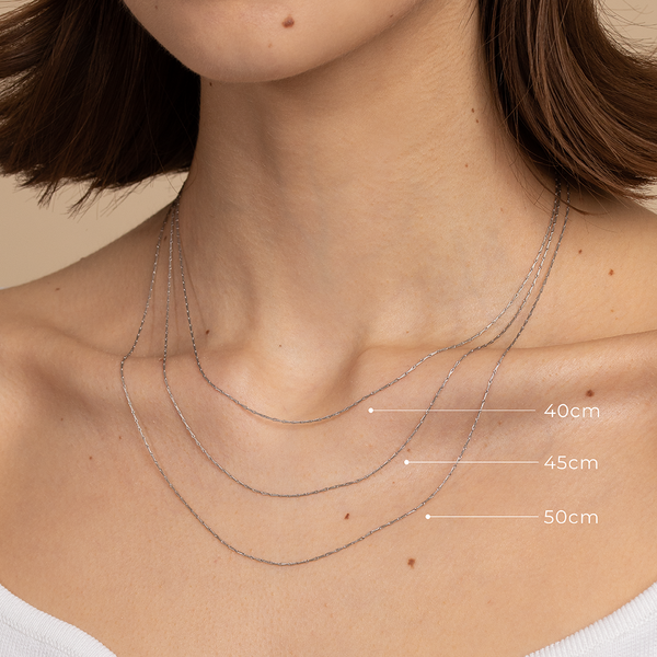 Astrid & Miyu Marylebone Chain Necklace In 9k White Gold