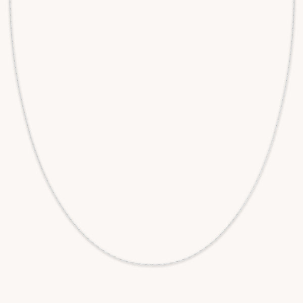 astrid & miyu Marylebone Chain Necklace in 9k White Gold