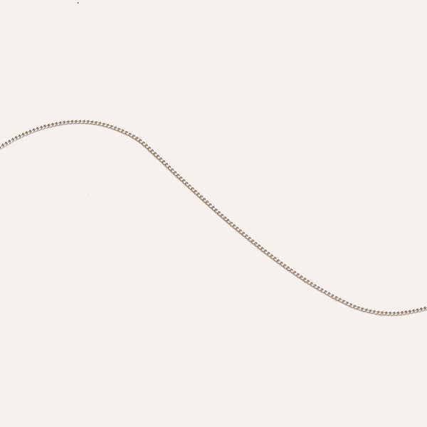 Astrid & Miyu Miyu Chain Necklace In Solid White Gold