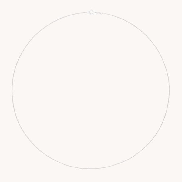 astrid & miyu Miyu Chain Necklace in Solid White Gold