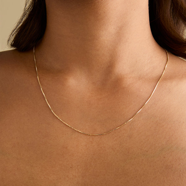 Astrid & Miyu Shoreditch Chain Necklace In Solid Gold