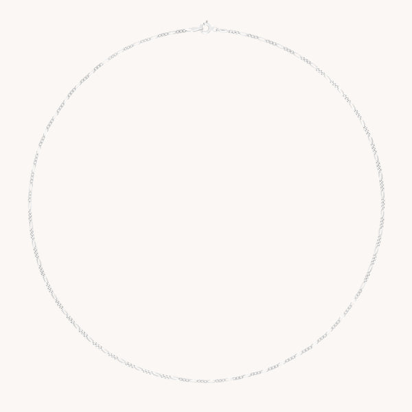 astrid & miyu Soho Chain Necklace in Solid White Gold