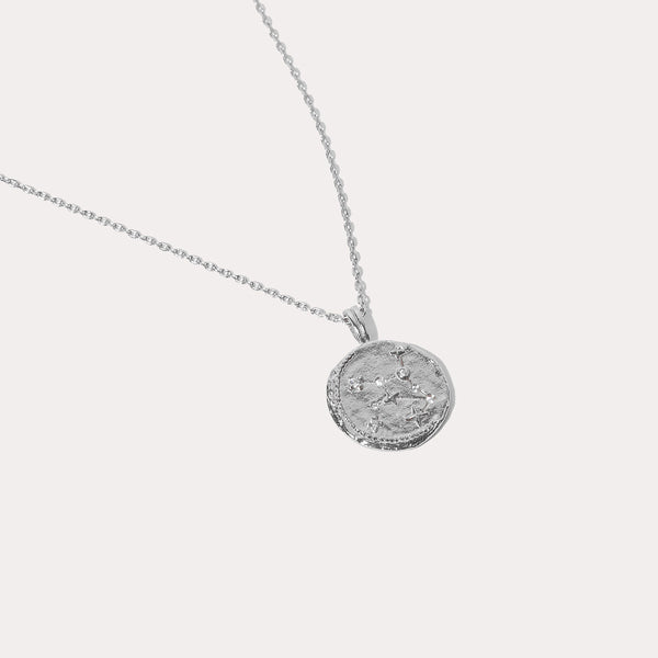 Astrid & Miyu Virgo Zodiac Pendant Necklace In Silver