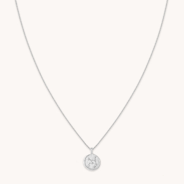 astrid & miyu Virgo Zodiac Pendant Necklace in Silver