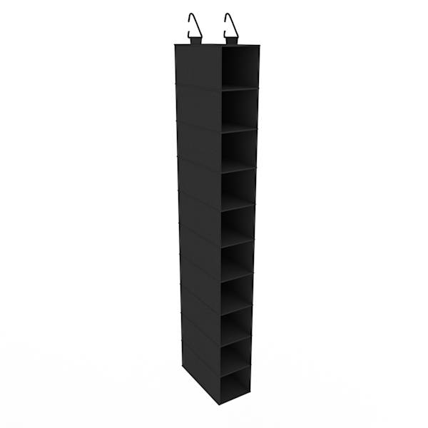 at home 10-Shelf Hanging Closet Shoe Organizer Black