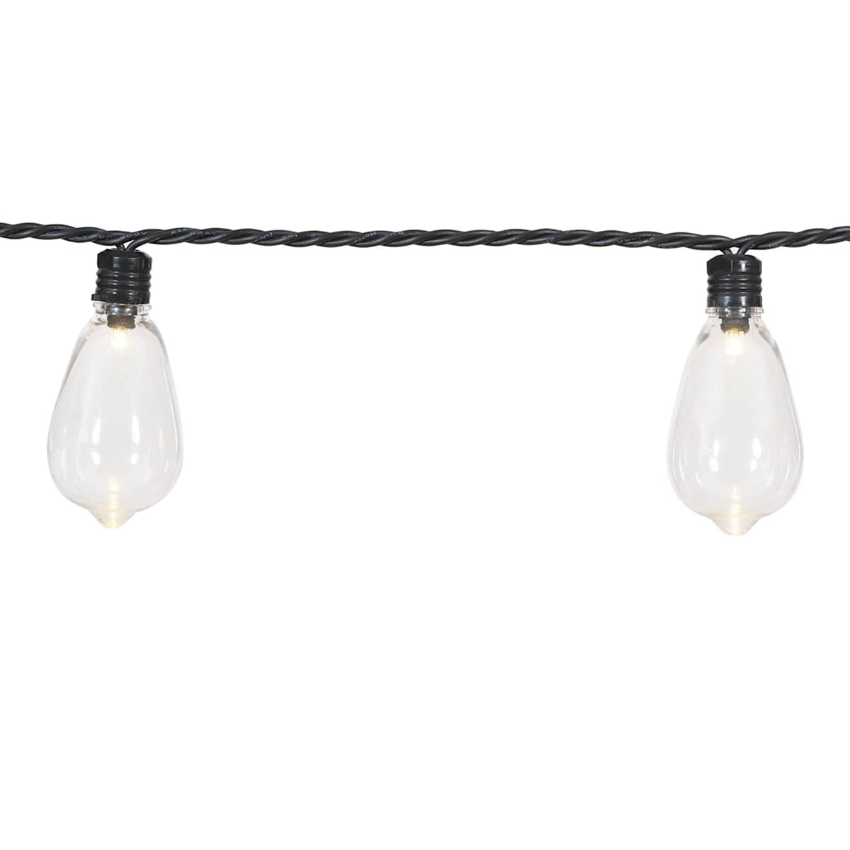 At Home 100-Count LED Edison String Lights With Black Wire