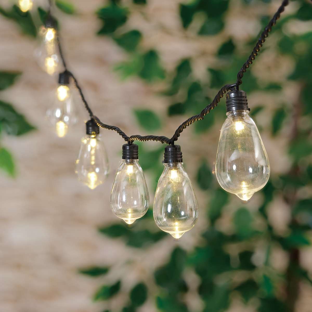At Home 100-Count LED Edison String Lights With Black Wire