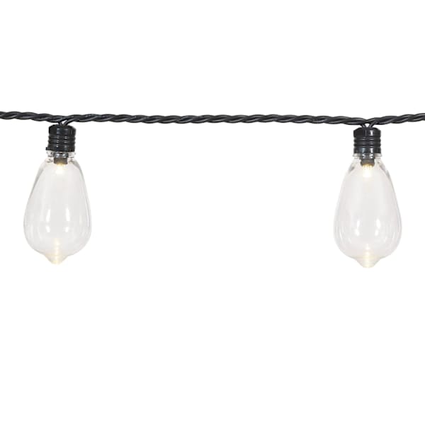 at home 100-Count LED Edison String Lights with Black Wire