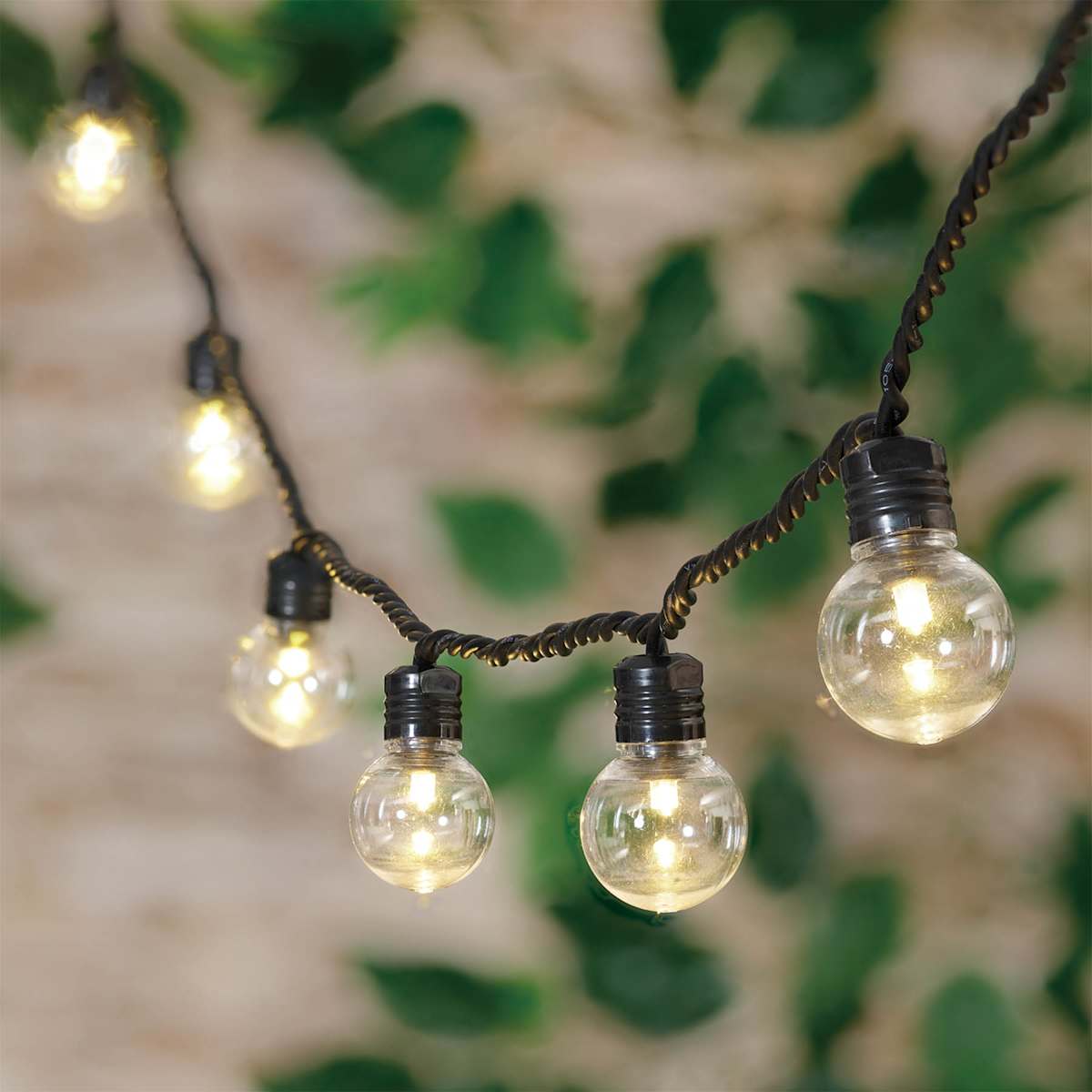 At Home 100-Count LED G30 Globe String Lights With Black Wire