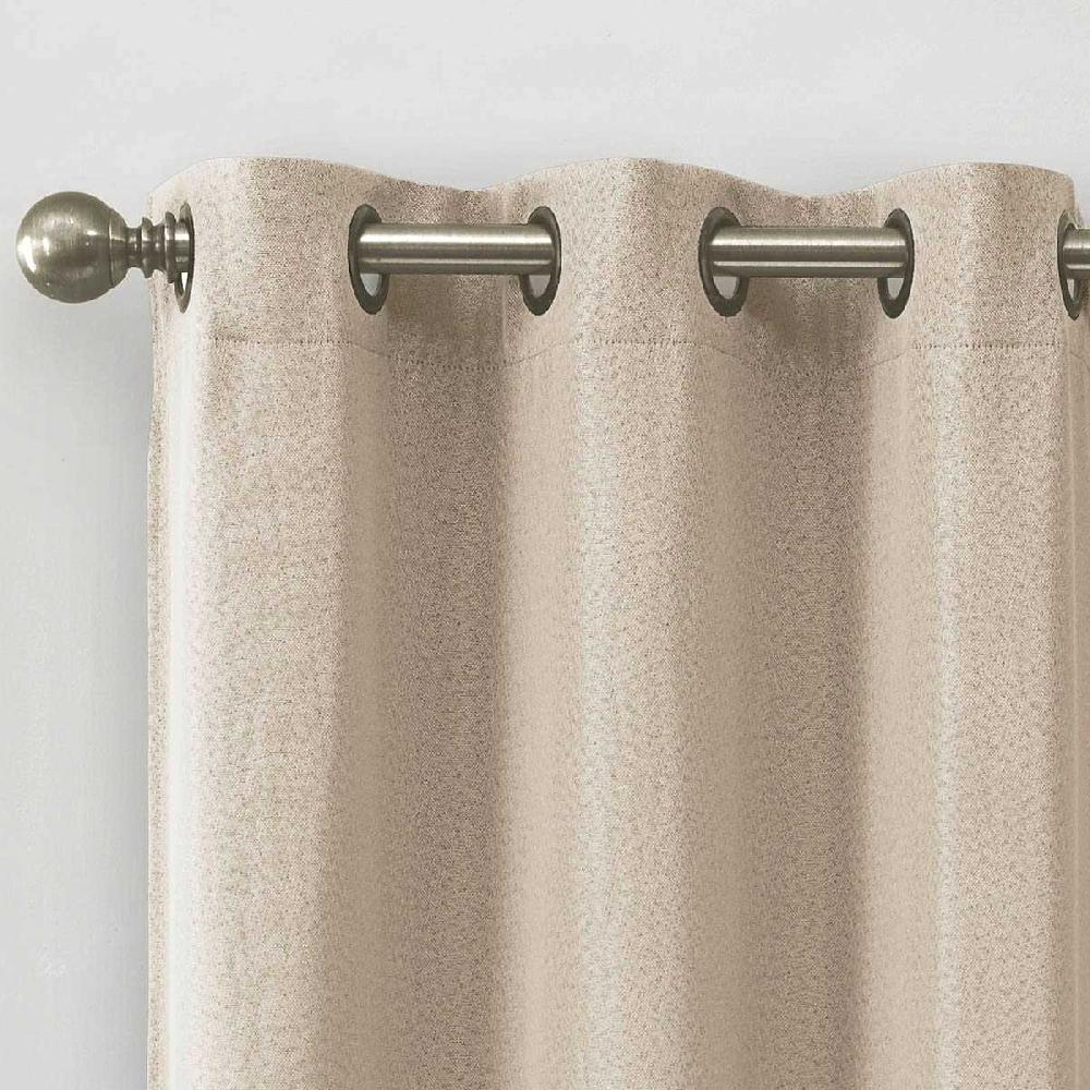 At Home 2-Pack Beige Blackout Grommet Curtain Panels 84"